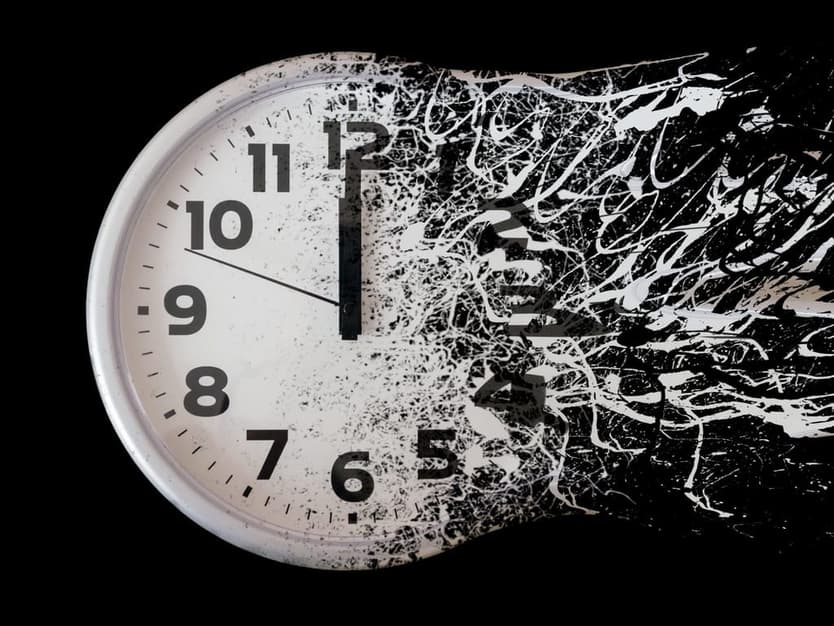 Melting clock signifying time running out